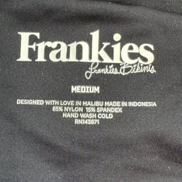 Frankies Bikinis Women's Strappy London‎ Bikini Top Side Tie Black Size Medium - Picture 9 of 9